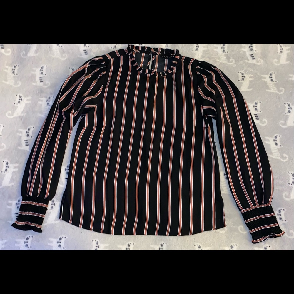 Haute Monde long sleeve sheer blouse